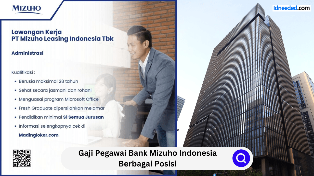 Gaji Pegawai Bank Mizuho Indonesia Berbagai Posisi