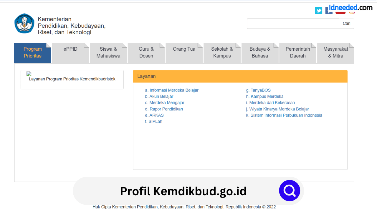 Profil Kemdikbud.go.id