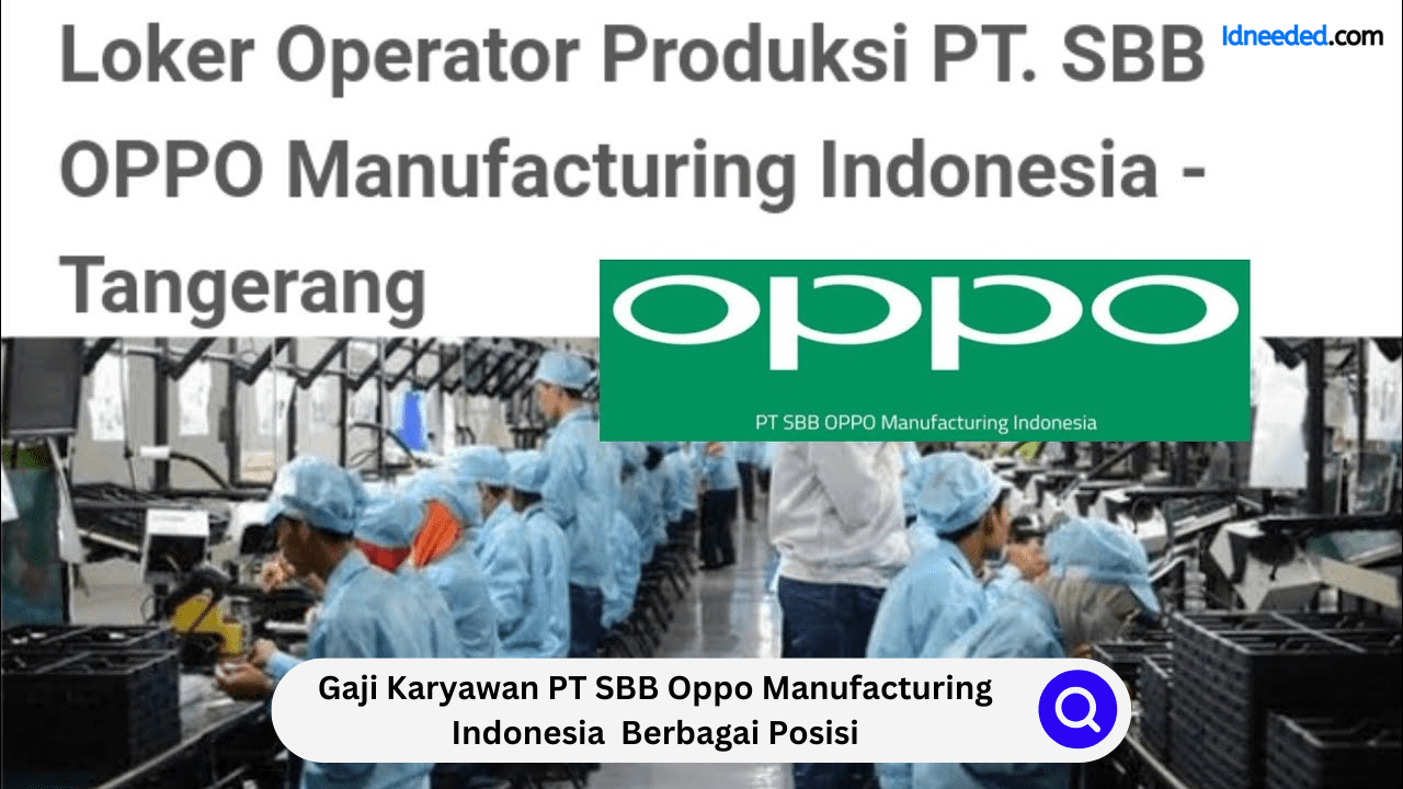 Gaji Karyawan PT SBB Oppo Manufacturing Indonesia Berbagai Posisi